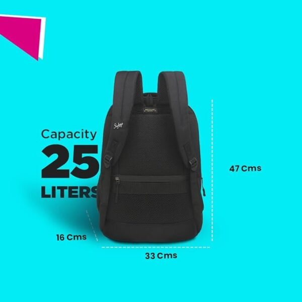 Skybags 25L NEXUS LAPTOP BACKPACK (E) BLACK - Image 6