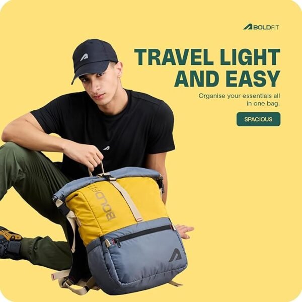 Boldfit Rolltop Bags for Mens Unfolded Overnight Backpack - Image 4