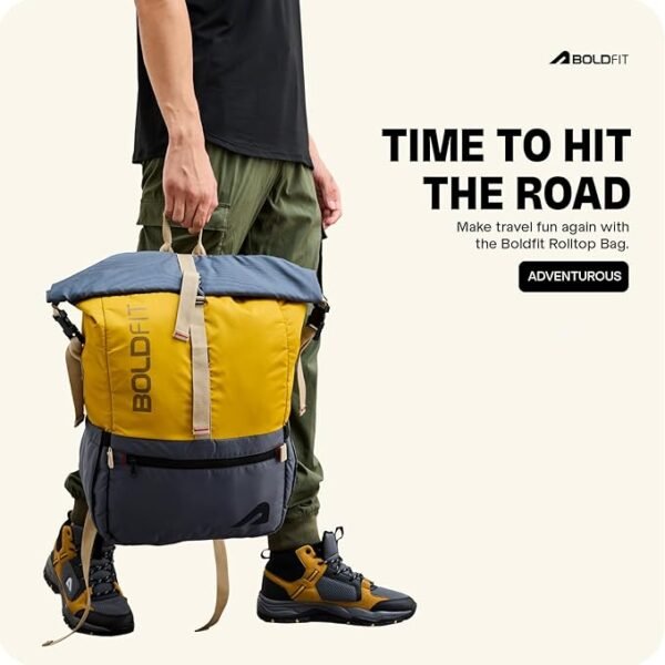 Boldfit Rolltop Bags for Mens Unfolded Overnight Backpack - Image 3