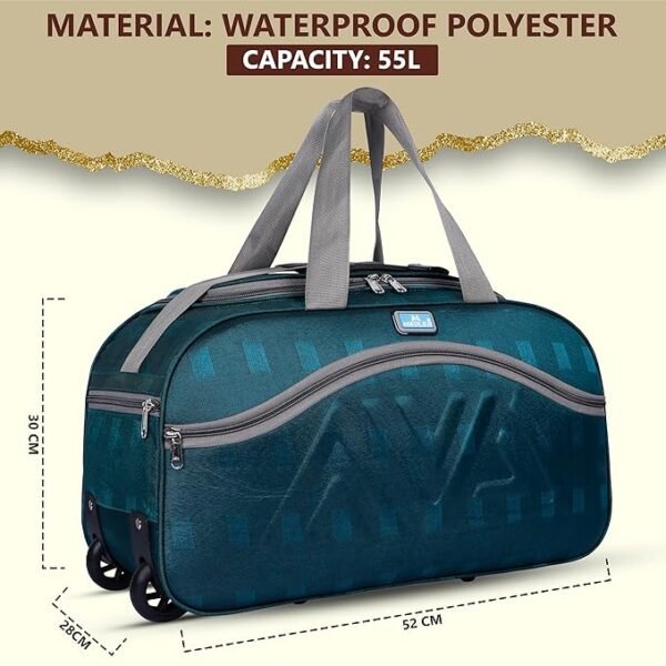 M MEDLER Rio Duffle Wheeler Bag | Waterproof Strolley Duffle Bag - Image 6